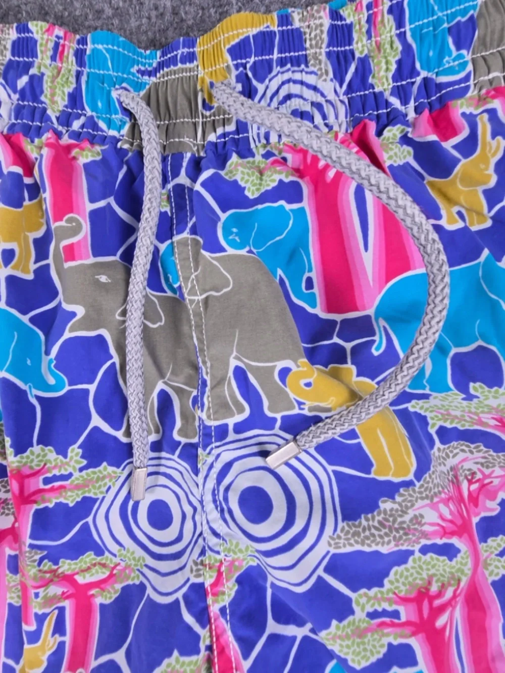 Vilebrequin Moorea Elephant Baobab Tree Swim Trunks 3XL XXXL Luxury Blue